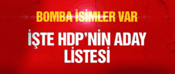 HDP milletvekili adayları listesi 2015